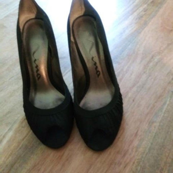 NINA 9M Black Open toe - Picture 3 of 5